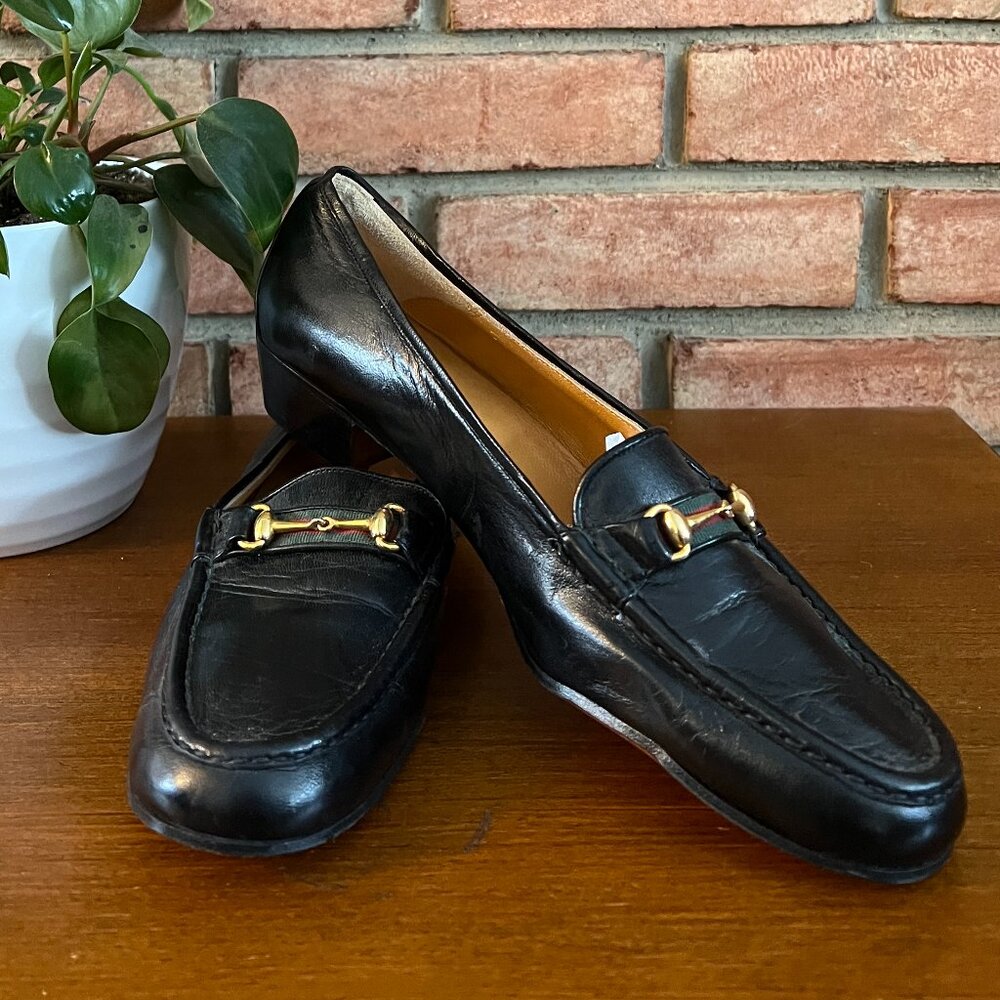 Gucci Horsebit Loafers in Black Size 42 B